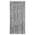 vidaXL Záves proti hmyzu, sivo čierno biely 90x220 cm, ženilka