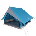 vidaXL Rodinný stan so strechou Modrá a šedá 256 x 256 x 185 cm