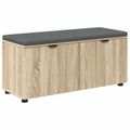 vidaXL Predsieňová lavica s vankúšom Sonoma dub 100 x 38 x 46 cm