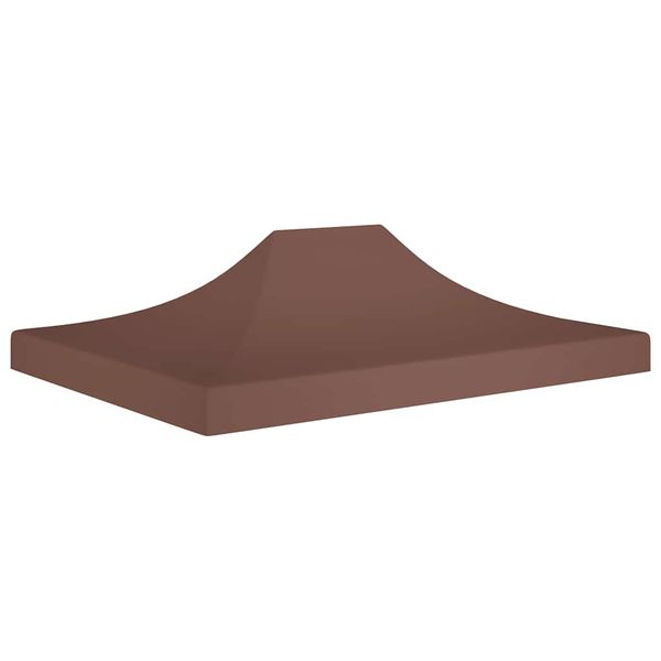 vidaXL Strecha na párty stan 4,5x3 m, hnedá 270 g/m²