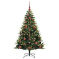 vidaXL Umelý vianočný stromček s kĺbmi 150 LED Zelená 120 cm PVC a PE