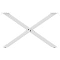 vidaXL Nohy konferenčného stolíka v tvare X, 2 ks, biele, 70 x (42-43) cm, oceľové