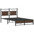vidaXL Posteľný rám bez matraca hnedý dub 120x200 cm kompozitné drevo