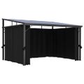 vidaXL Altánok so závesom 405x294x244 cm, antracitový