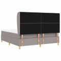vidaXL Posteľ s pružinovým rámom Sivohnedá 200 x 180 cm látka