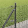 vidaXL Zvarené drôtené pletivo s betónovým základom 10 x 0,4 m Sivá