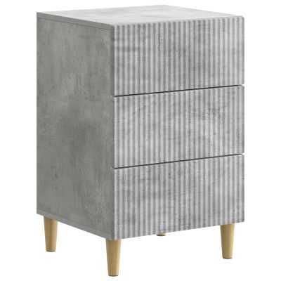 vidaXL Nočný stolík Betónovo sivá 43 x 41 x 66,5 cm Kompozitné drevo