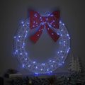 vidaXL Veniec 80 LED Modrá 92 x 92 x 9,5 cm Akryl