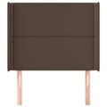 vidaXL Čelo postele so záhybmi hnedé 83x16x118/128cm umelá koža