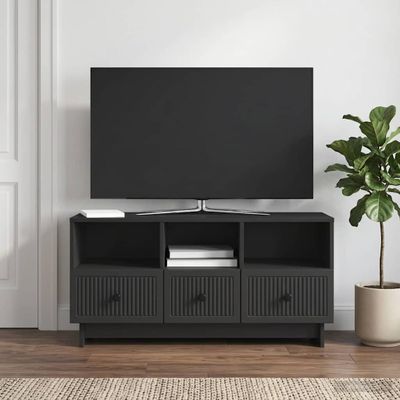 vidaXL TV skrinka Čierna 102 x 34,5 x 50 cm Kompozitné drevo