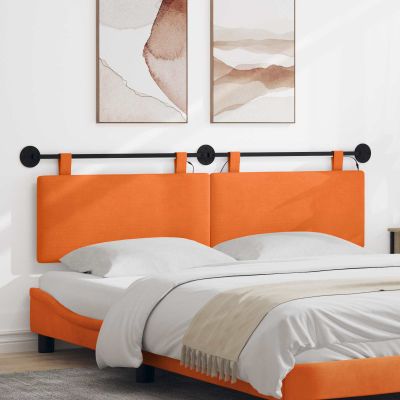vidaXL Závesné čelo postele Oranžová Kordúrová tkanina