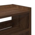 vidaXL Regál na topánky hnedý dub 80x25x100 cm spracované drevo