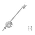 vidaXL Hinge na podporu viečka 12 ks Strieborná 194 x 36 x 18 mm