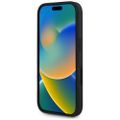 Puzdro Guess Hardcase PU so zrnitou štruktúrou Big 4G a klasickým logom pre iPhone 16 6,1" čierna