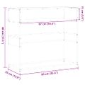 vidaXL Konzolový stolík hnedý dub 90x35x80 cm kompozitné drevo