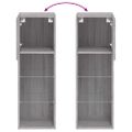 vidaXL TV skrinky s LED svetlami 2 ks sivé sonoma 30,5x30x90 cm