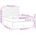 vidaXL Posteľný rám boxsping matrac a LED tmavomodrý 140x190 cm zamat
