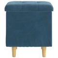 vidaXL Ottoman s Úložným Priestorom Modrá 40 x 40 x 45 cm Zamat