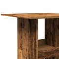 vidaXL Barový stôl s policami staré drevo 60x60x102cm kompozitné drevo