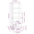 vidaXL Vysoká skrinka HAMAR, medovo hnedá 60x35x180cm borovicový masív