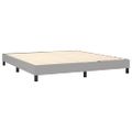vidaXL Posteľný rám s boxspringom bledosivý 180x200 cm látka
