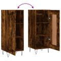vidaXL Komoda dymový dub 34,5x34x90 cm spracované drevo