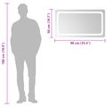 vidaXL Zrkadlo do kúpeľne s LED Priehľadná 90 x 50 cm tvrdené sklo