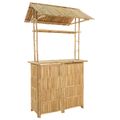vidaXL Exteriérový barový stôl Prírodná 115 x 95 x 214 cm Bambus