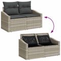 vidaXL Súprava záhradných pohoviek 8 ks Svetlosivá polyratan