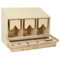 vidaXL Hniezdo pre sliepky 3 priehradky 93x40x65 cm borovicové drevo
