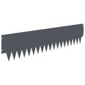 vidaXL Obrubník trávnika 10 ks 103 x 25 cm Oceľ Antracitová