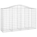 vidaXL Oblúkové gabionové koše 8 ks 200x50x120/140 cm pozink. železo