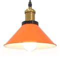 VidaXL Závesná lampa výškovo nastaviteľná E27 lesk oranžová Ø 22cm kov