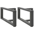 vidaXL Nohy konferenčného stolíka v tvare T, 2 ks, antracitové, 60x25x(30-31) cm, oceľ