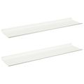 vidaXL Závesná polica 2 ks Biely 80 x 18 x 2,5 cm Oceľ