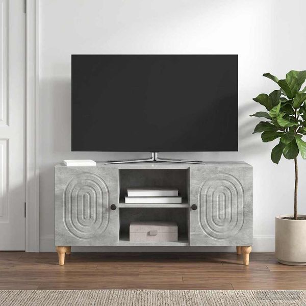 vidaXL TV skrinka Betónovo sivá 102 x 34,5 x 50 cm Kompozitné drevo