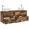 vidaXL Set kabinetov do kúpeľne 3 ks Dymový dub 49,5 x 41 x 64,5 cm
