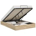 vidaXL Otomanový posteľný rám s úložiskom Sonoma dub 193 x 140 x 25 cm