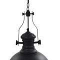 vidaXL Stropná lampa čierna okrúhla E27
