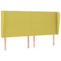 vidaXL Čelo postele so záhybmi zelené 203x23x118/128 cm látka