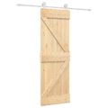 vidaXL Posuvné dvere 70 x 210 cm Masívne borovicové drevo (neupravené)