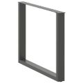 vidaXL Nohy k jedálenskému stolu v tvare U, 3 ks, antracitové, 100 x (72-73) cm, oceľ