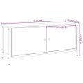 vidaXL TV skrinka s dvierkami dymový dub 102x35x45 cm kompozitné drevo