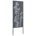vidaXL Záhradná clona na súkromie Kvetinový Antracit 50 x 140 cm