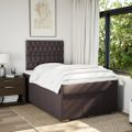 vidaXL Boxspring posteľ s matracom tmavohnedá 120x190 cm látka