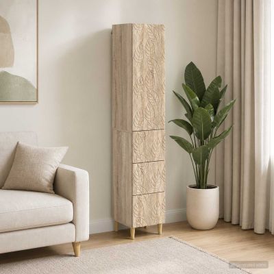 vidaXL Sada skríň 2 ks 33 x 34,5 x 90 cm Kompozitné drevo Dub sonoma