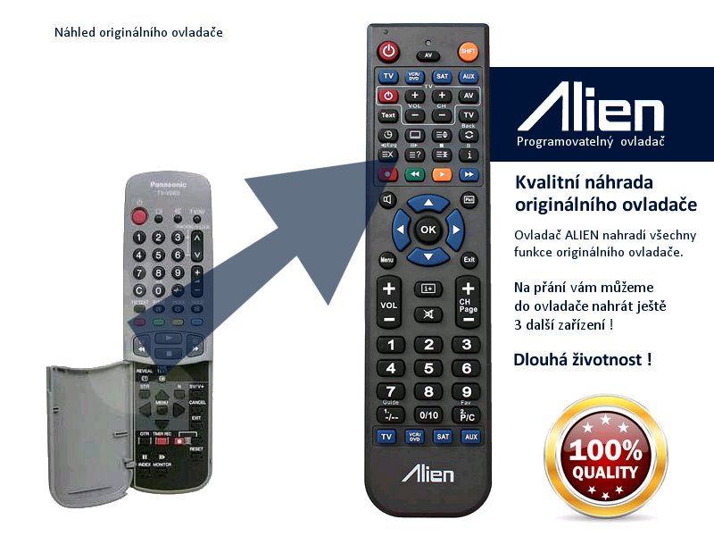 Diaľkový ovládač ALIEN Panasonic EUR51941
