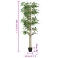 vidaXL Umelý bambusový strom 988 listov 150 cm zelený