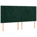 vidaXL Čelo postele tmavozelené 180x5x118/128 cm zamatové