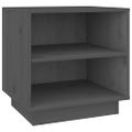 vidaXL Nočný stolík sivý 40x34x40 cm masívne borovicové drevo
